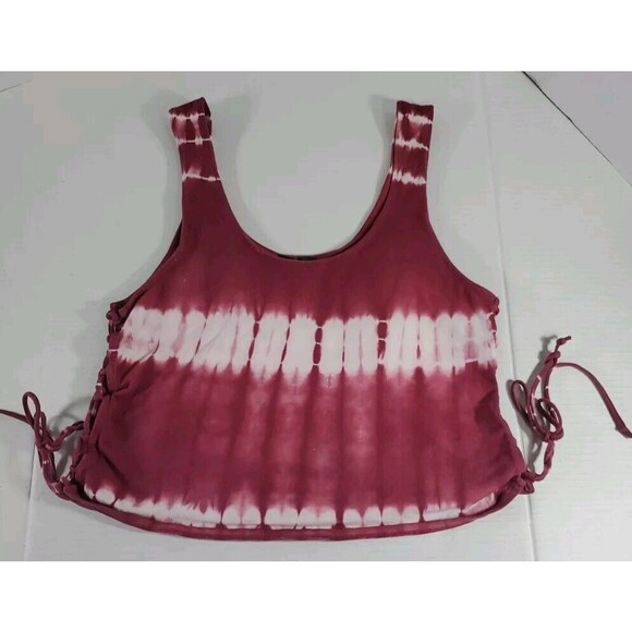 Lunachix Tie Dye Tank Top XL. ‎ Dark Pink Raspberry - Picture 1 of 15